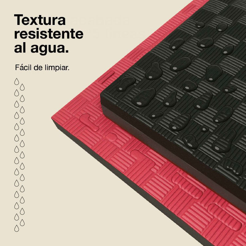 Jowy Tatami Puzzle 2,5cm 100x100cm – Alta Densidad Negro/rojo_4