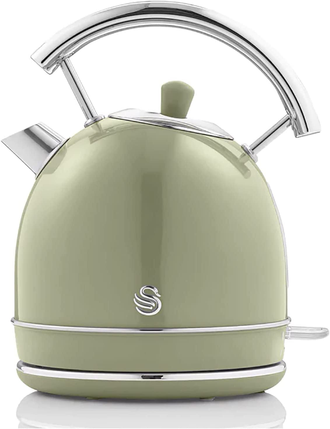 Swan Retro Hervidor Agua Eléctrico, 1,8 L, Resistencia Oculta Acero Inoxidable, Sin Bpa, Inalámbrico, Sk14630gneu,verde_0