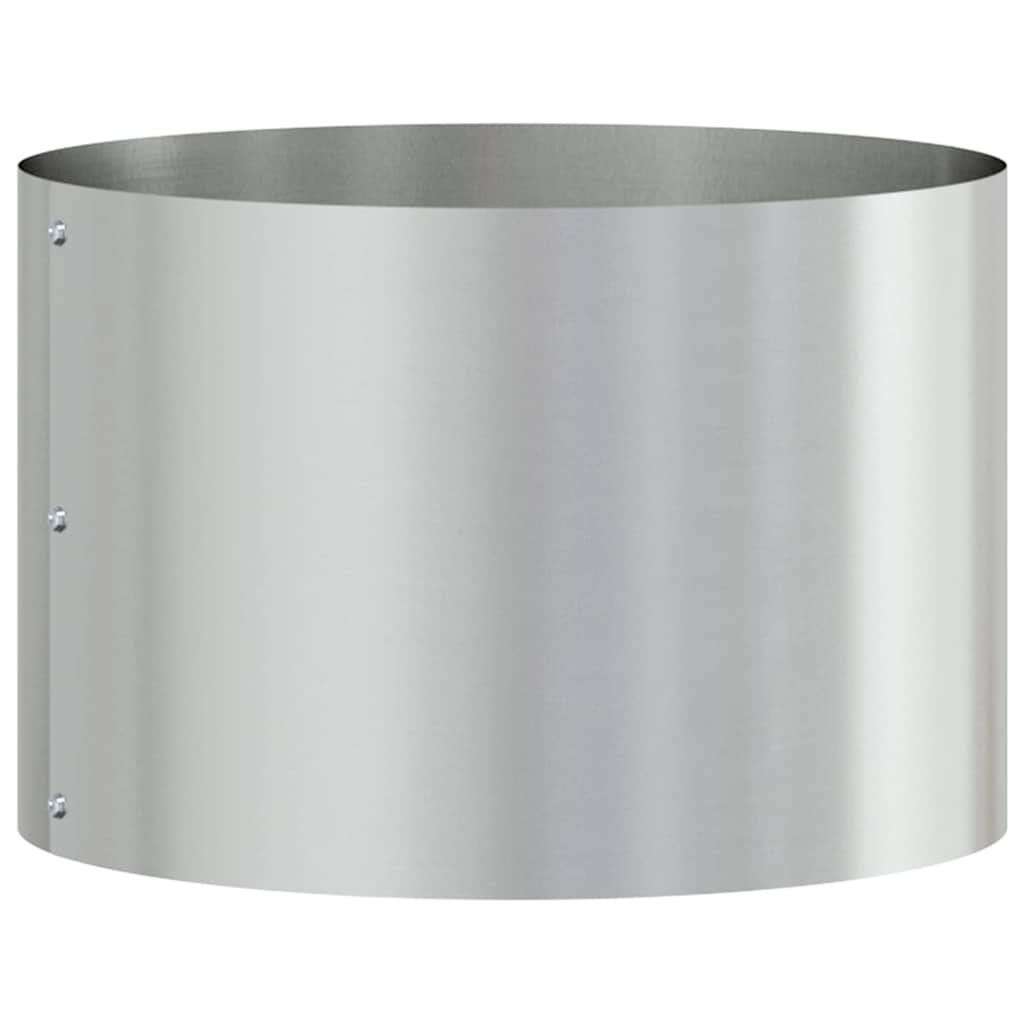 Anillo Para Maceta Plateado 30 X 30 X 20 Cm Acero Galvanizado_0