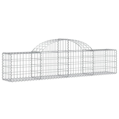 Cestas De Gaviones 7 Uds Forma De Arco Hierro 200x30x40/60 Cm_2