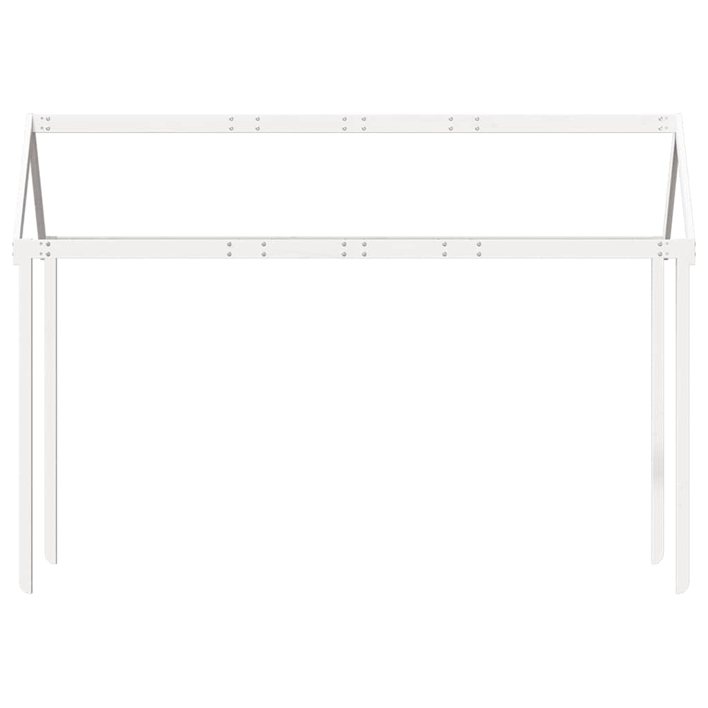 Techo De Cama Infantil Madera Maciza Blanco 207x95,5x159 Cm_3