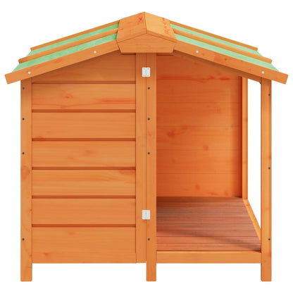 Caseta Para Perros Madera Maciza De Pino Marrón 96x87x80,5 Cm_3