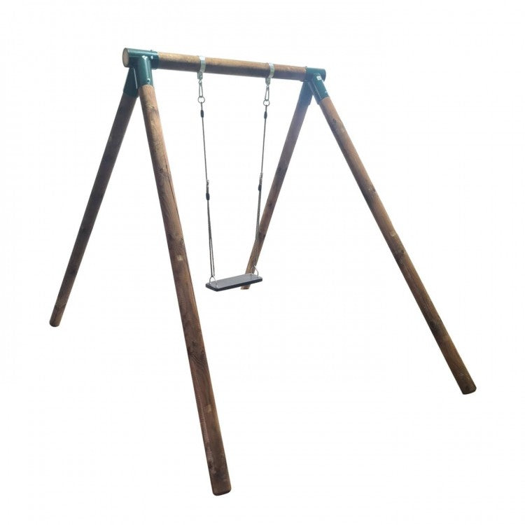 Columpio Individual De Madera Redonda Masgames Fuji Adultos Asiento De Caucho Y Cuerdas._1