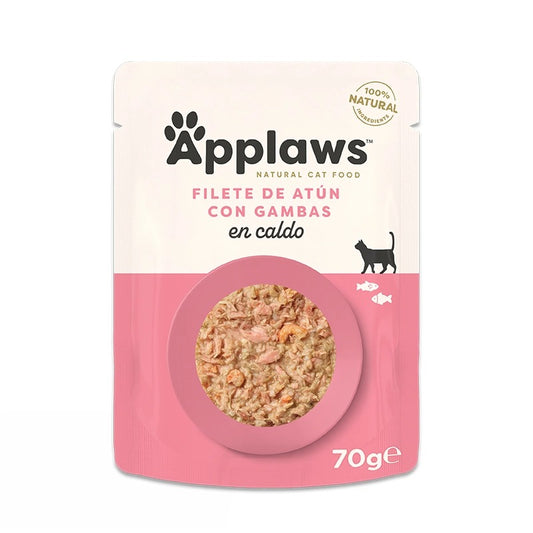Ração húmida para gatos com atum e camarão do Pacífico - Applaws 70 g