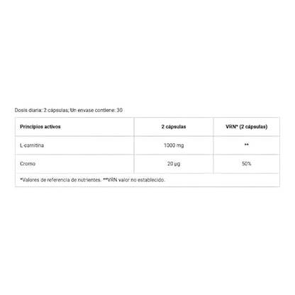 L-carnitina + Cromo 60 Caps_1