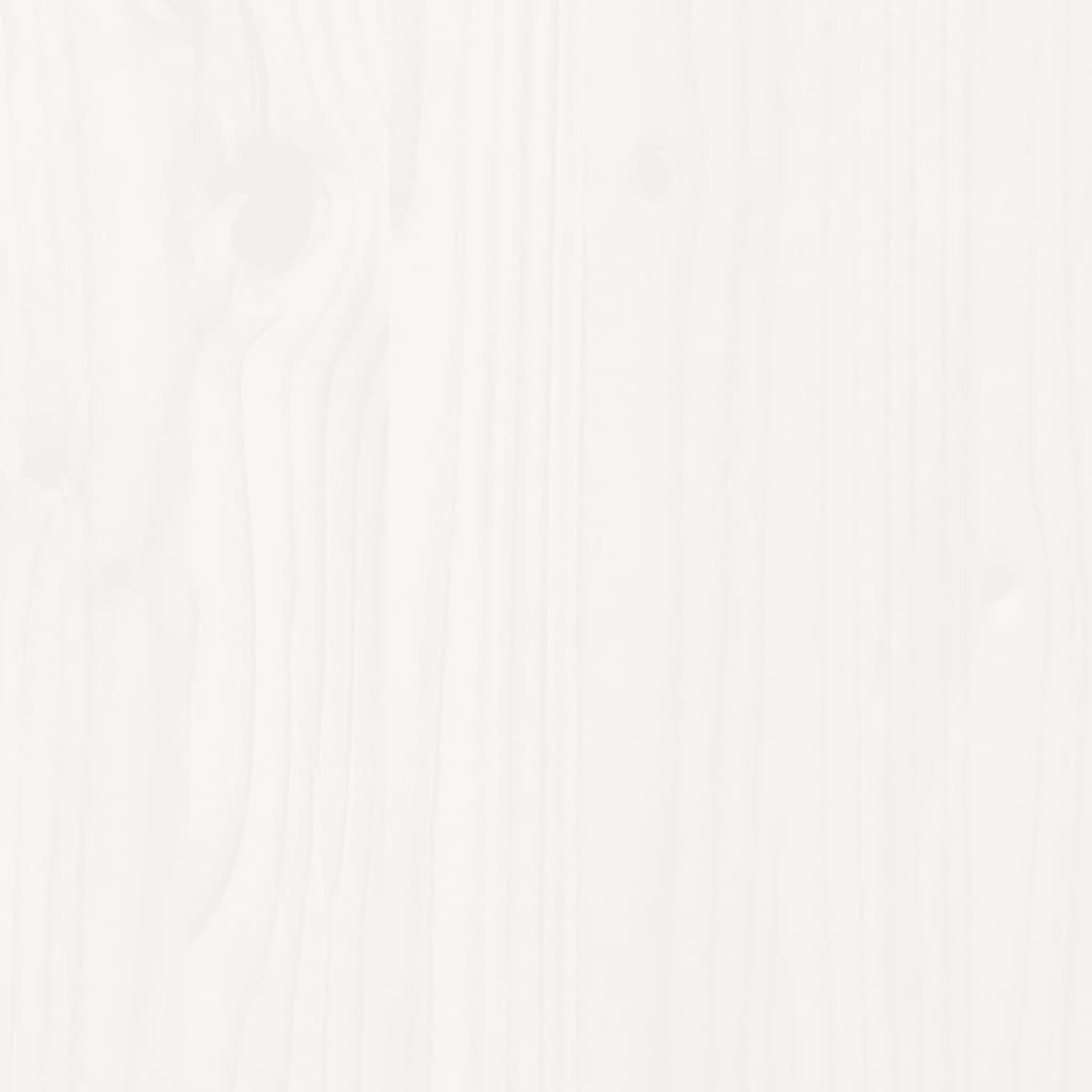 Tumbona De Madera Maciza De Pino Blanca 205x70x31,5 Cm / Vetonek_2