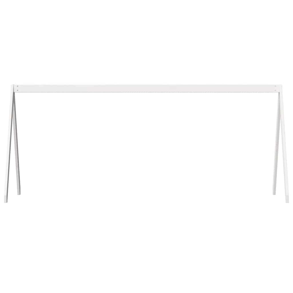 Techo De Cama Infantil Madera Maciza Pino Blanco 199x95,5x88 Cm_3