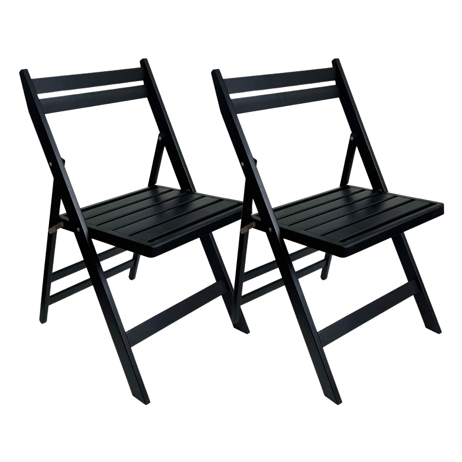 Pack 2 Sillas Plegables De Madera De Bambú 42.5x47.5x79cm O91_0