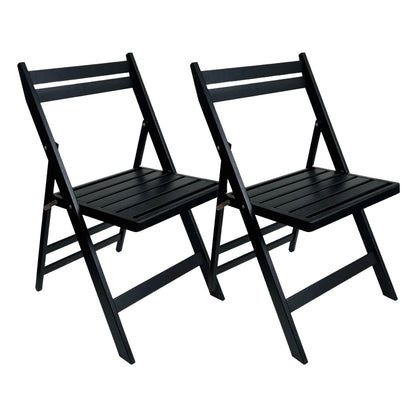 Pack 2 Sillas Plegables De Madera De Bambú 42.5x47.5x79cm O91_0