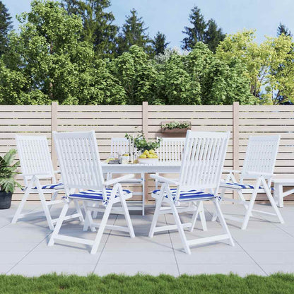 Vidaxl Cojines Silla Jardín 6 Uds Tela A Rayas Azul Y Blanco 40x40x4cm_1
