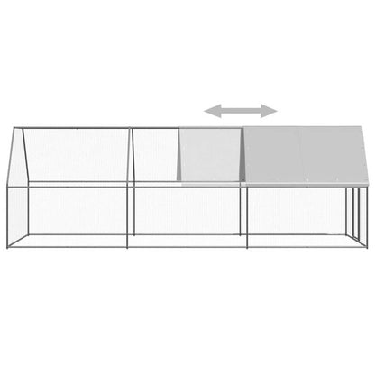Vidaxl Jaula Gallinero De Acero Galvanizado 2x6x2 M_3