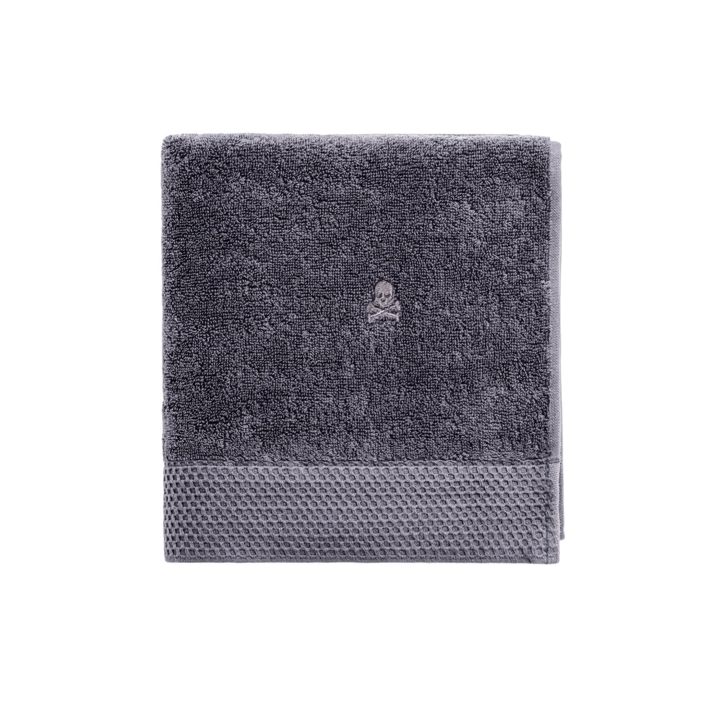 Toalla De Manos 50x100cm 100% Algodón Gris 500gsm Con Logo Bordado Scalpers Home_0