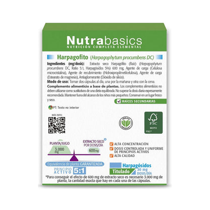 Harpagofito Nutrabásicos Drasanvi 60 cápsulas