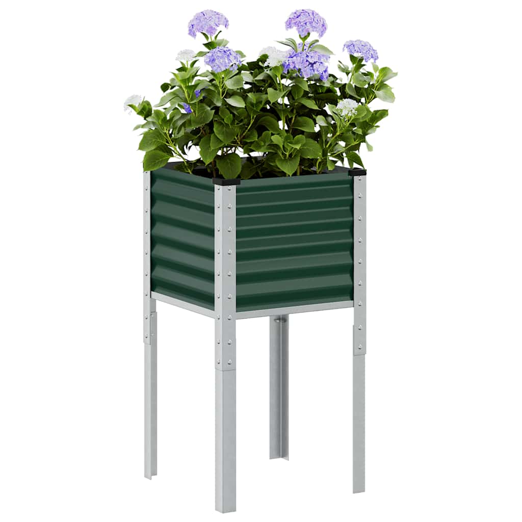 Jardinera De Jardín Verde 45x45x88 Cm Acero_1