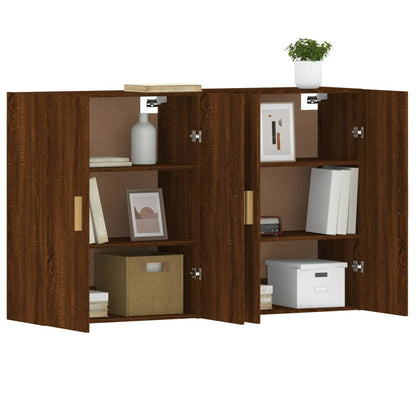 Armarios De Pared 2 Uds Madera De Ingeniería Marrón Roble_3