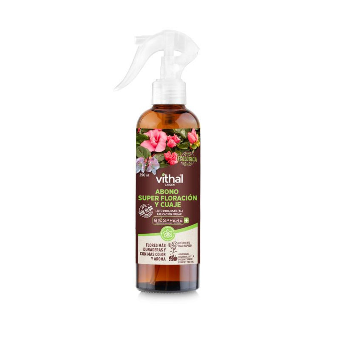 Biosphere+ Eco Super Fertilizante para Floração e Fixação 250 ml Vithal Garden