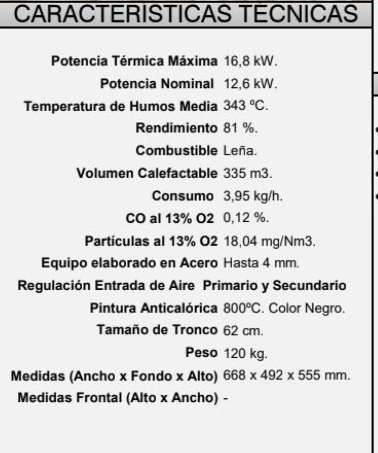 BRICOSOL Estufa de leña para colgar FM Modelo M-170 FK Con Turbina, Interior Fundición Cristal Serigrafiado_2