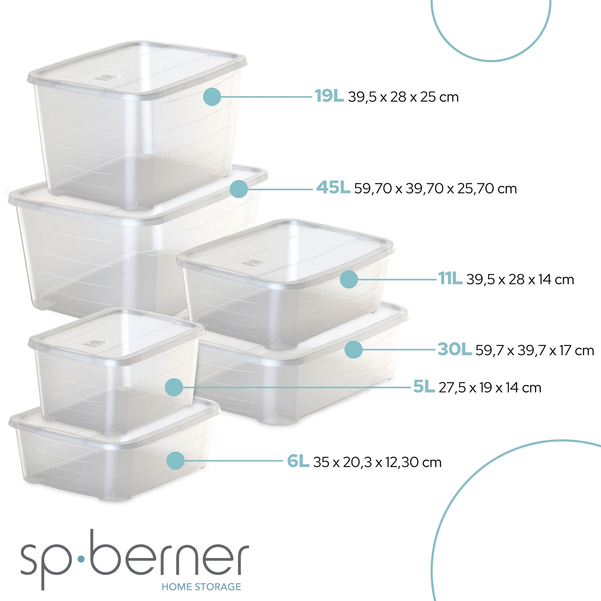 4x Caja De Plástico Con Tapa Life Story 19l_2