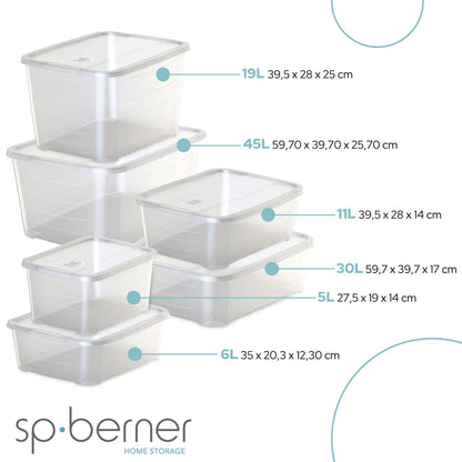 4x Caja De Plástico Con Tapa Life Story 19l_2