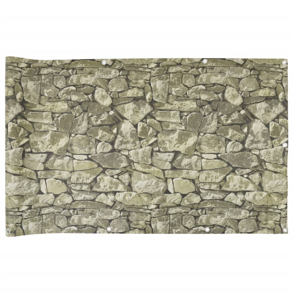 Pantalla De Privacidad De Balcón Pvc Look Piedra 400x120 Cm / Vetonek_1
