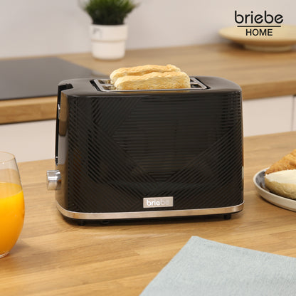 Briebe Elegance Tostadora Pan Ranura Ancha, Tostador 2 Rebanadas 7 Niveles Tostado, Calientapanecillos, Ta1169blk, Negro_1