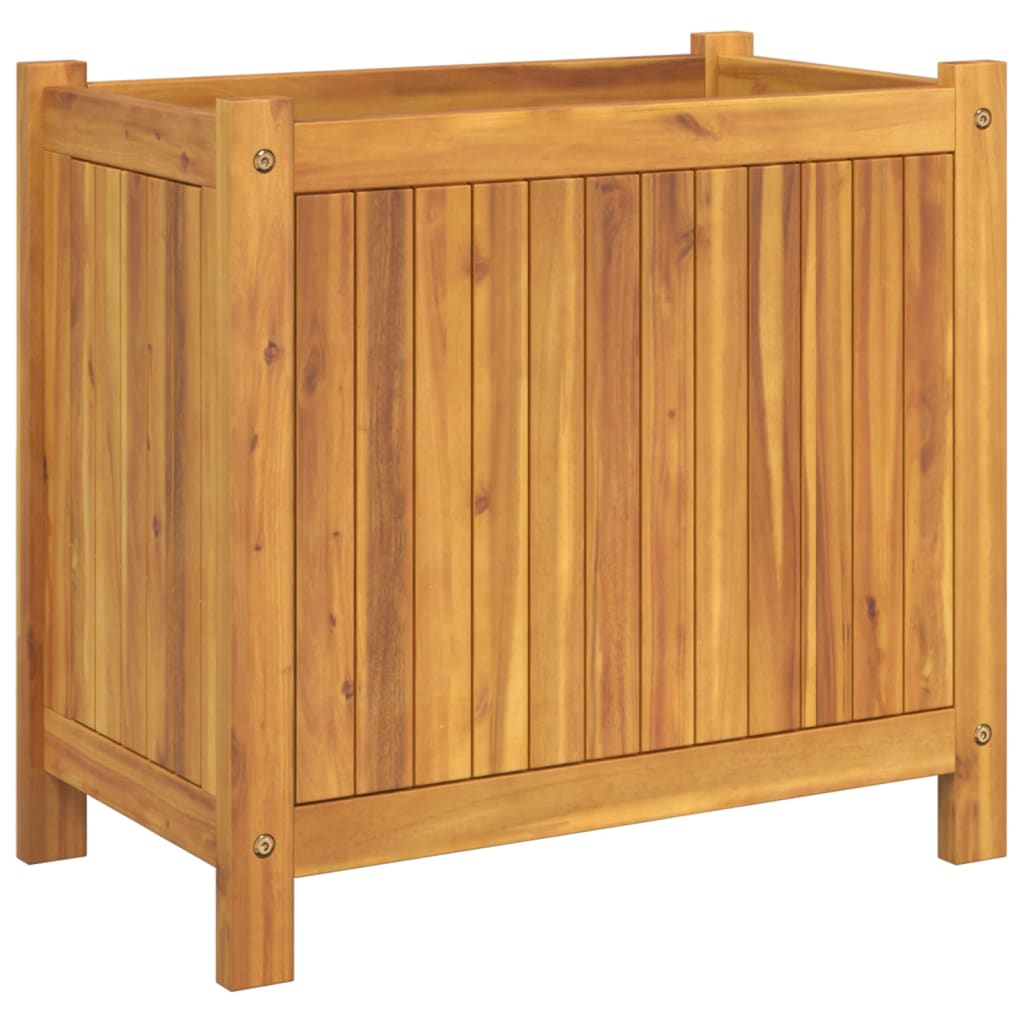 Jardinera Con Forro Madera Maciza De Acacia 54x31x50 Cm_4