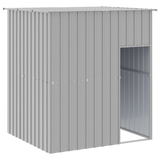 Caseta Perros Tejado Acero Galvanizado Gris Claro 165x153x181cm_0