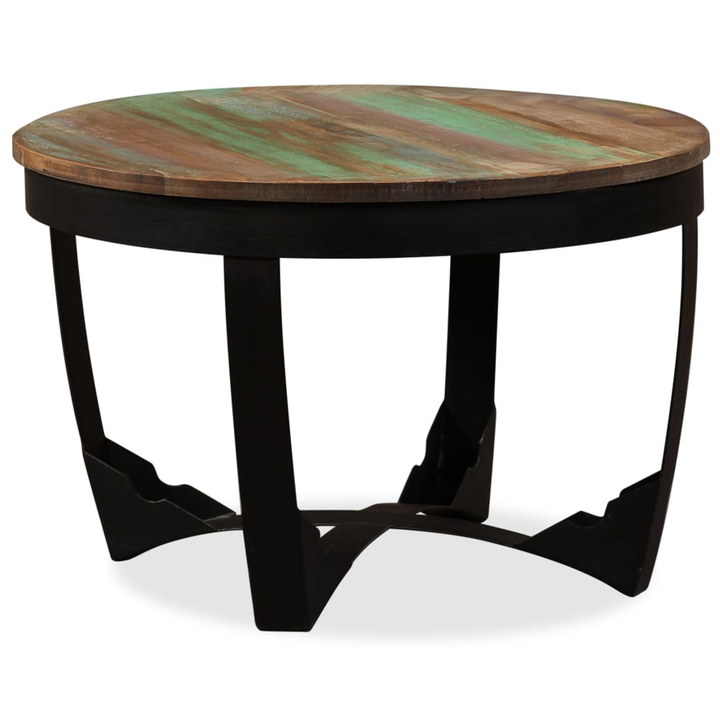 Mesa De Centro Madera Maciza Reciclada 60x40 Cm_2