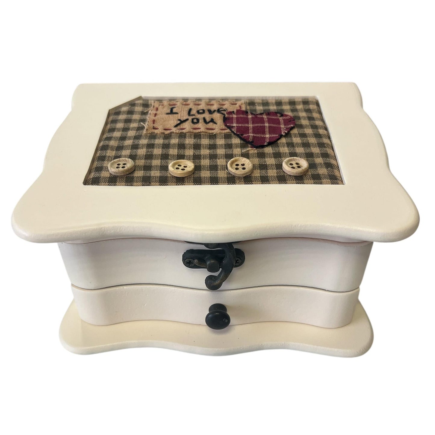 Caja Joyero I Love You Madera Cuadrada Con Espejo Y Cajón_0