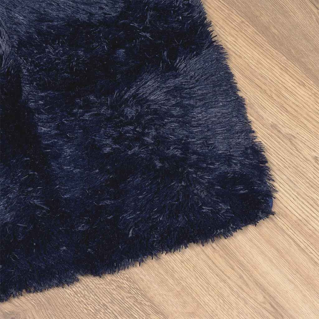 Vidaxl Alfombra De Pelo Largo Navarra Azul Marino 60x100 Cm Poliéster_3