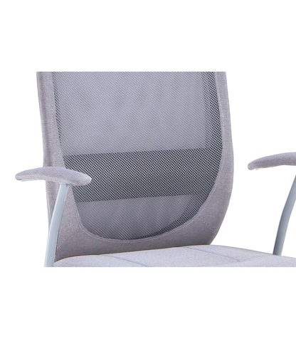 Sillón Despacho Giratorio Maggie Tapizada En Tejido Gris Pearl, 64cm(ancho) 98/110cm(altu_2