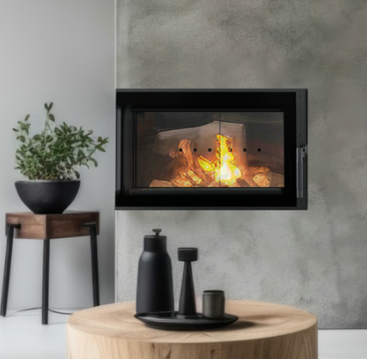Bricosol Chimenea De Leña De Acero Kratki Simple Izquierda 6 Kw Ø 150_0