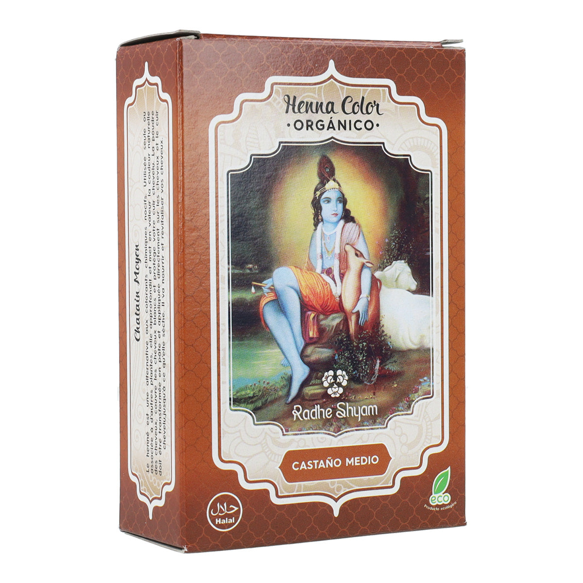 Radhe Shyam Corante Henna Castanho Médio em Pó 100 g
