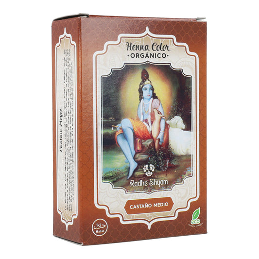 Radhe Shyam Corante Henna Castanho Médio em Pó 100 g