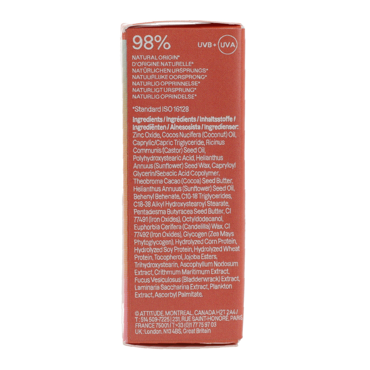 Oceanly - PHYTO-SUN Bálsamo labial con color SPF 30 - Peachy shell, Attitude, 8'5g