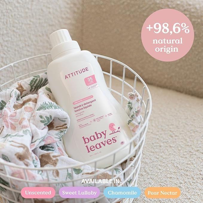Detergente líquido para pele sensível, Attitude, aroma de pêra, 1,05 L