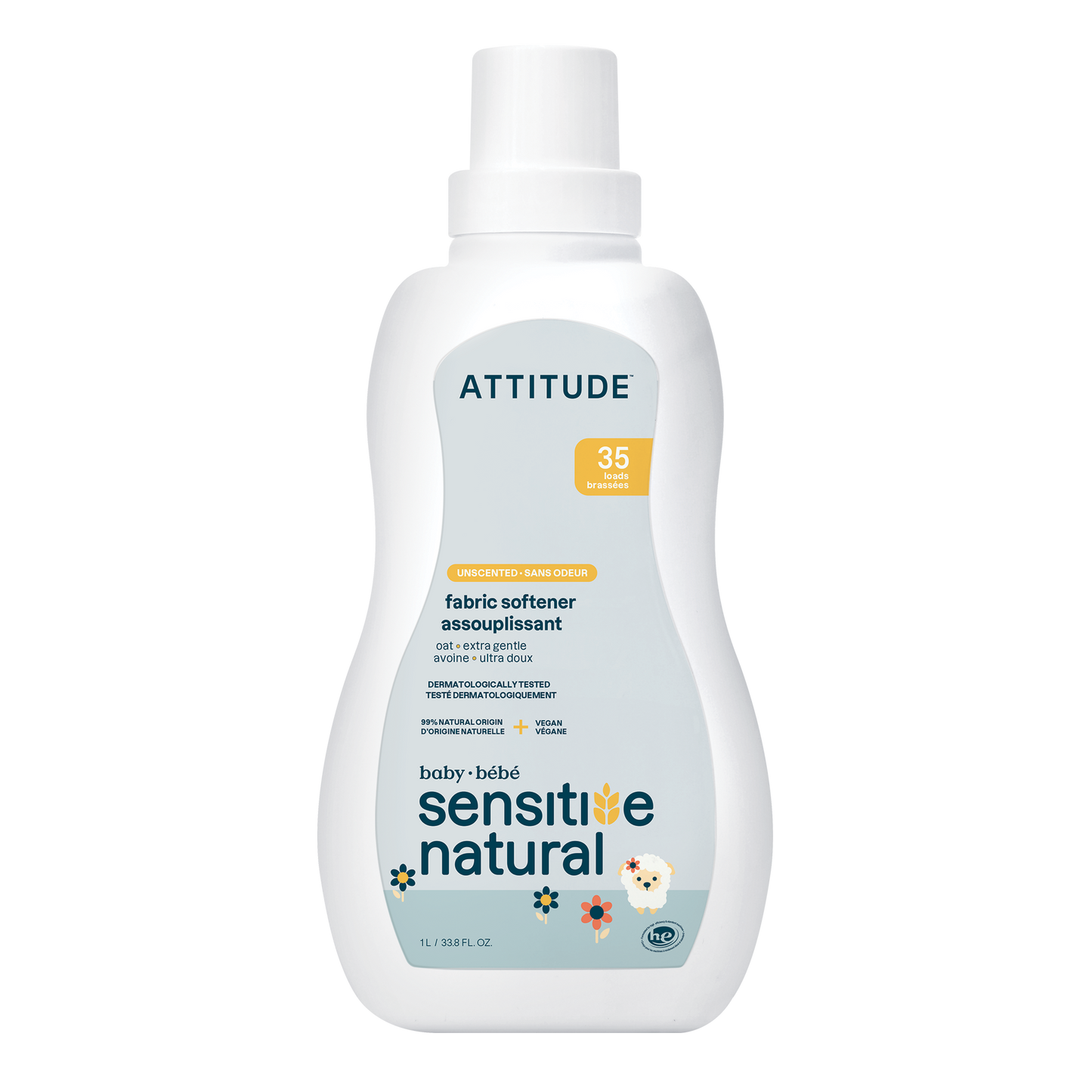 Suavizante para ropa Sensitive Natural Baby Care Attitude 35 lavados
