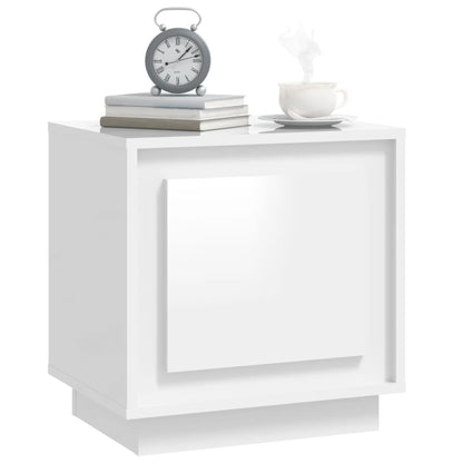 Mesitas De Noche 2 Uds Madera Blanco Brillante 44x35x45 Cm_2