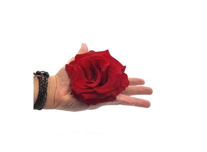Mundo Eterno Rosa Preservada Abierta Roja 10cm_1