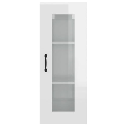 Armario De Pared Colgante Blanco Brillante 34,5x34x90 Cm / Vetonek_1