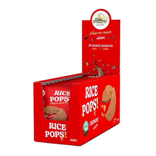 Tortitas De Arroz 12x40gr Sabor Chocolate Mr.popper's Amix_0