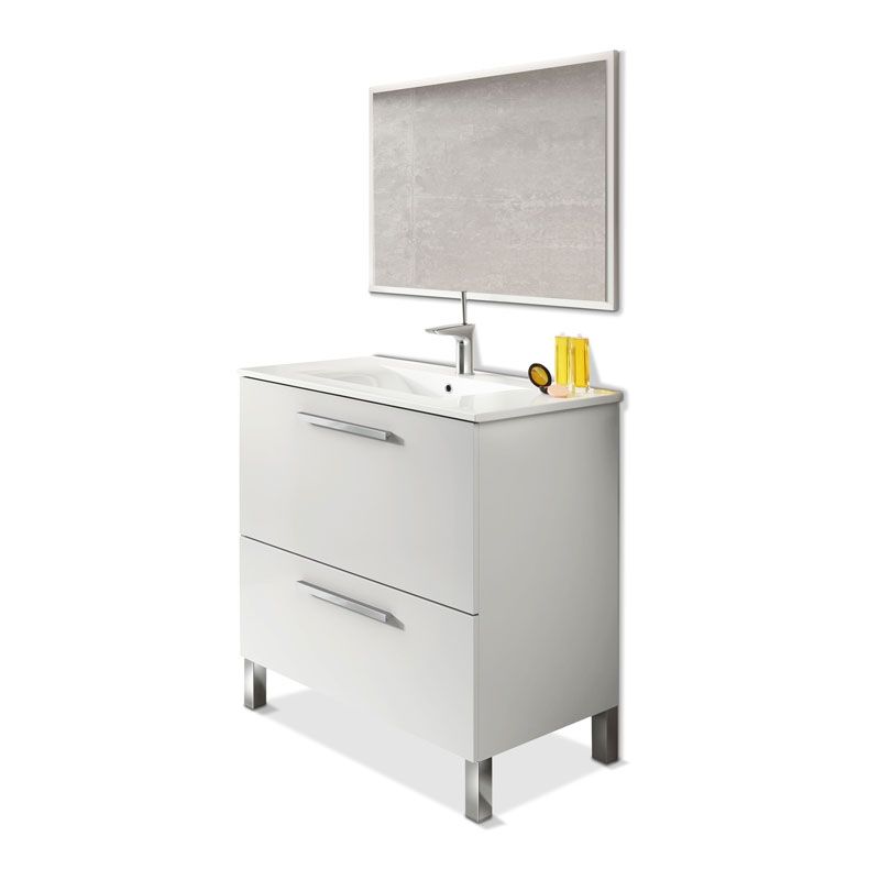 Mueble De Baño Urban Melamina, Blanco, 80 X 80 X 46cm_0