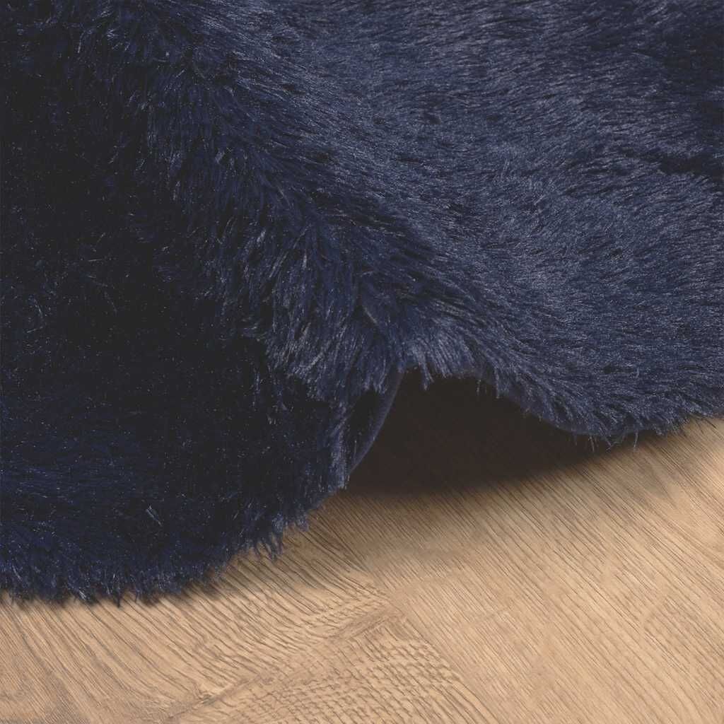 Vidaxl Alfombra De Pelo Largo Navarra Azul Marino 300x200 Cm Poliéster_4