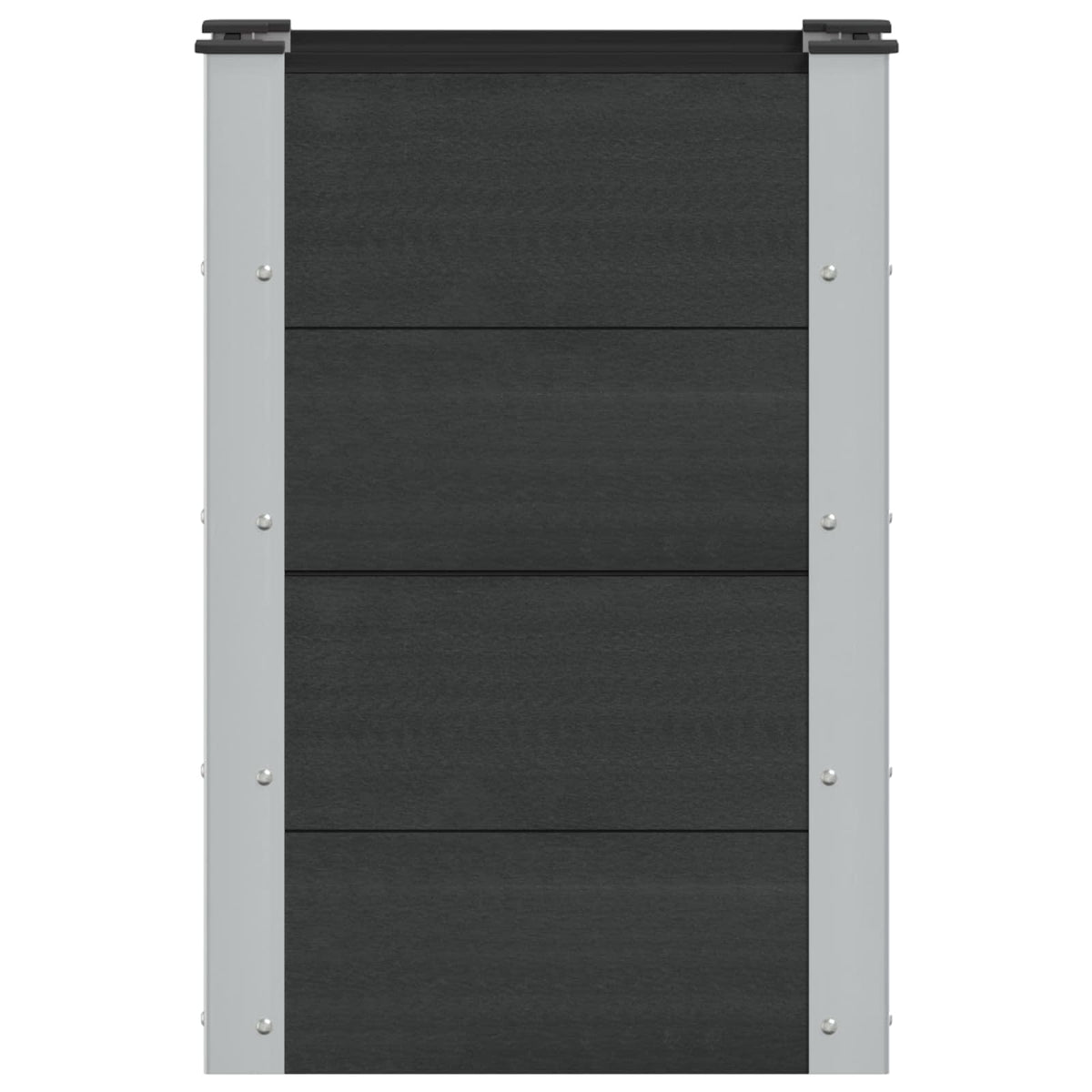 Arriate Elevado Negro 50 X 30 X 72 Cm Wpc Y Aluminio_2