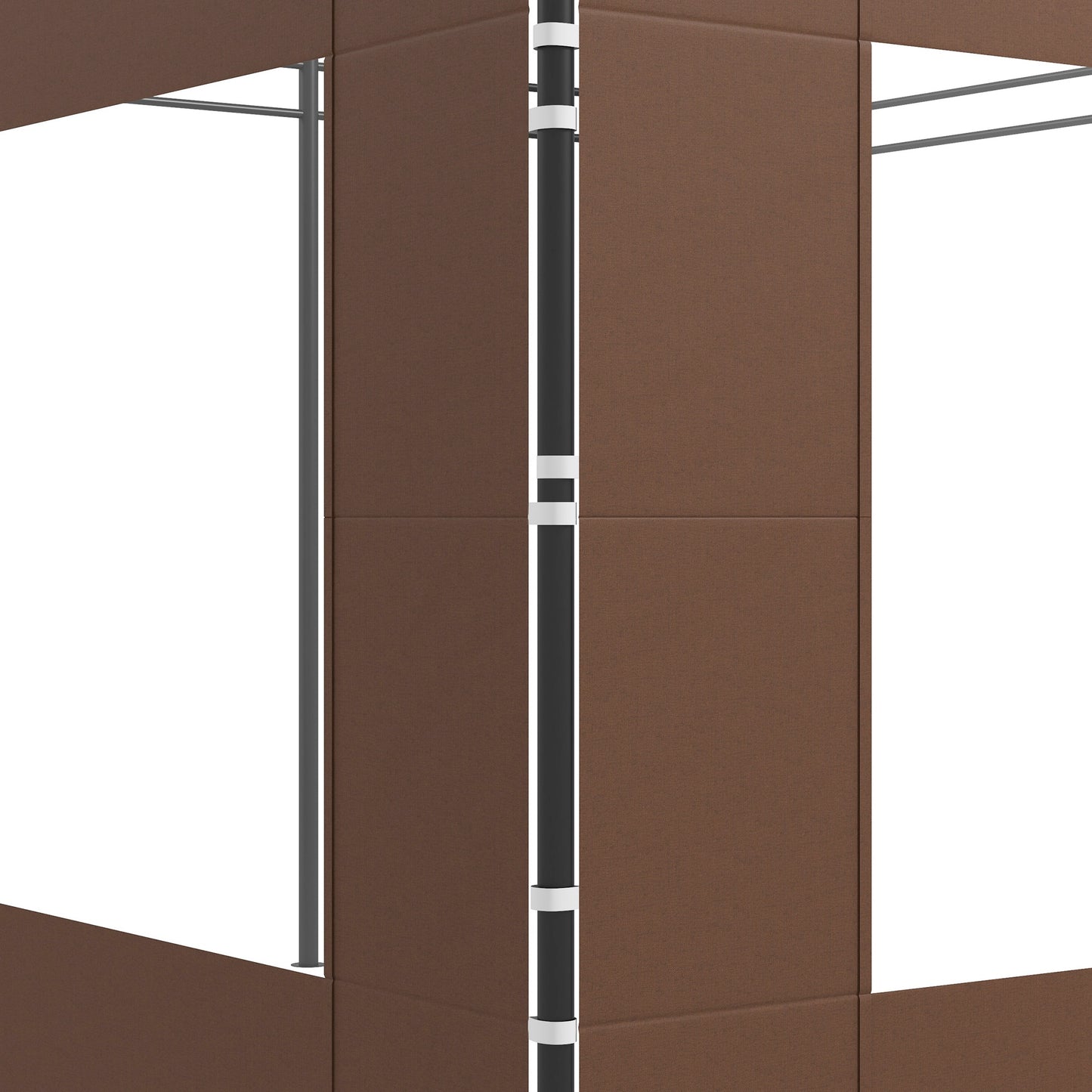 Outsunny Paredes Laterales Para Carpa De 2 Paneles 295x195 Cm Marrón_4