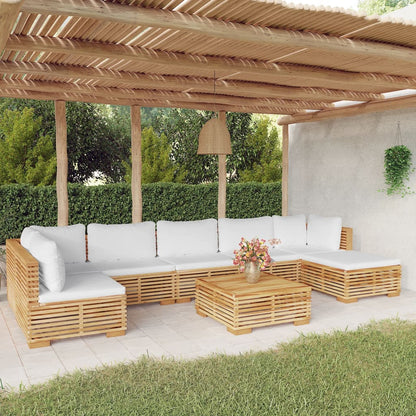 Vidaxl Juego Muebles De Jardín 8 Piezas Y Cojines Madera Maciza Teca_1