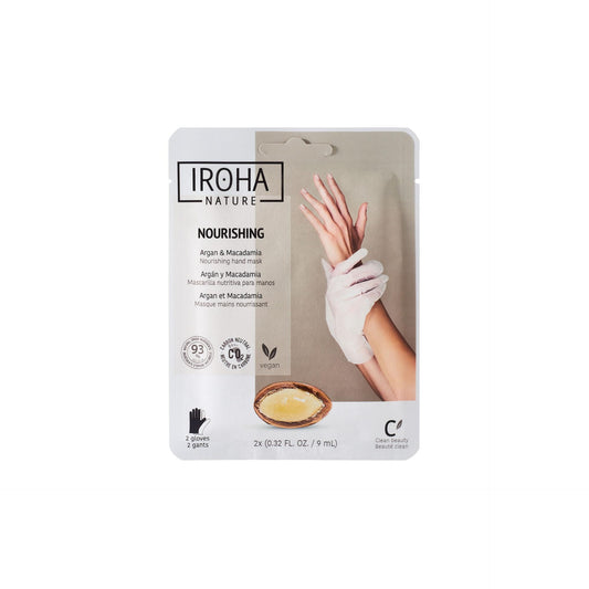 Máscara Nutritiva Iroha Nature com Óleo de Argão e Macadâmia - Luvas 2 x 9 ml
