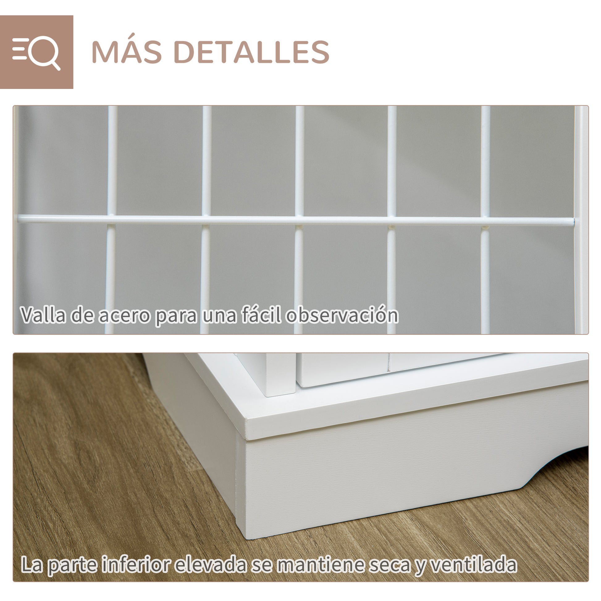 Pawhut Jaula Para Perros De Madera 76x54,5x56 Cm Superficie De Mesa_5