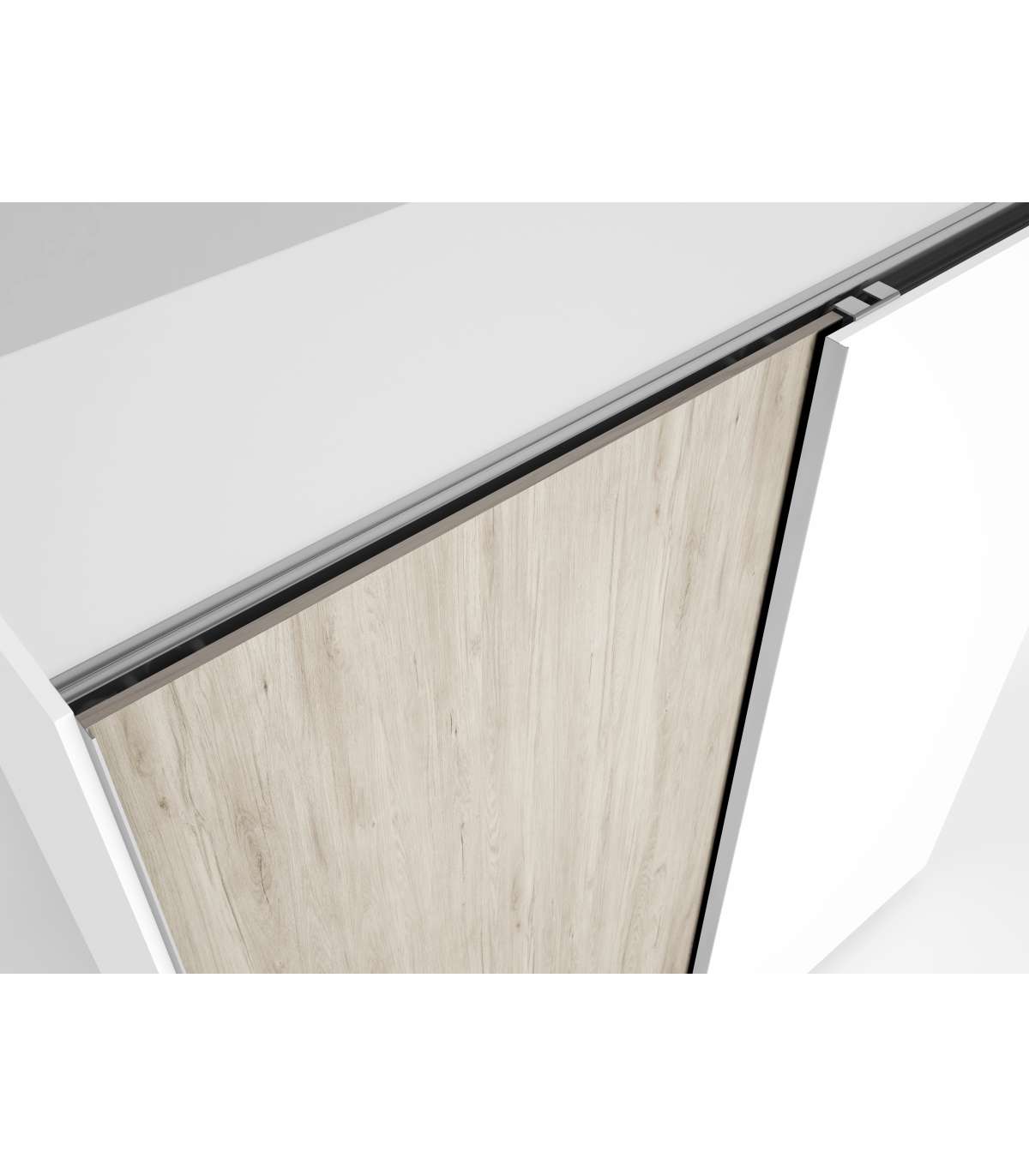Armario 2 Puertas Correderas Samira Acabado Sahara/blanco, 182cm(ancho) 56cm(fondo) 200cm(_4