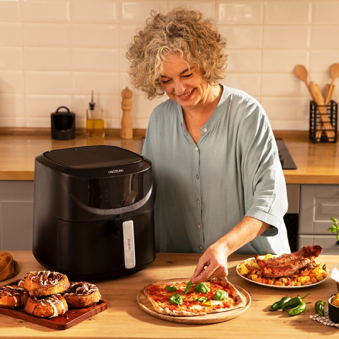Freidora Sin Aceite De 7,6 L Aire Caliente Cecofry Absolute 7600. 2000 W, Digital Y Compacta, Tecnología Perfectcook, Temperadura Y Tiempo Regulable_2
